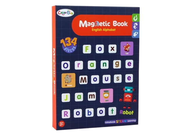 Magnetická kniha Puzzle Anglická abeceda Obrázky