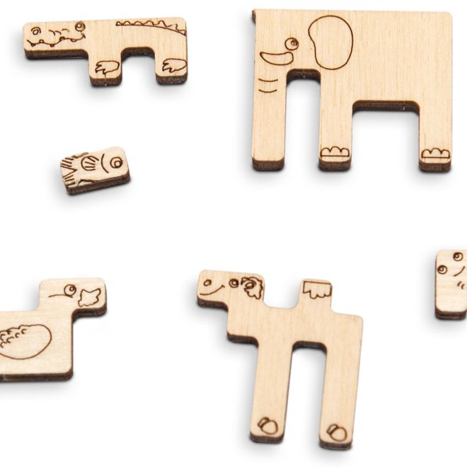 Wooden City 3D puzzle hlavolam mini Zoo