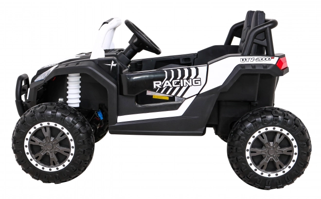 Buggy UTV 2000M závodní auto na baterie + MP3 zvuky světla + dálkové ovládání + pomalý start – Bílé