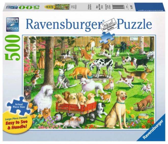 RAVENSBURGER Puzzle Psí park XXL 500 dílků