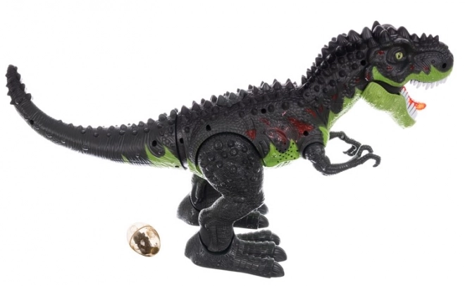 Dinosaurus T-Rex s hnízdem s vejci a dinosaury