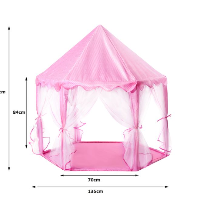 Růžový skládací hrací stan - 140cm