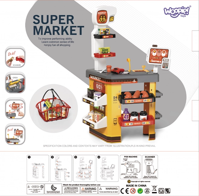 Interaktivní supermarkety pro děti s příslušenstvím