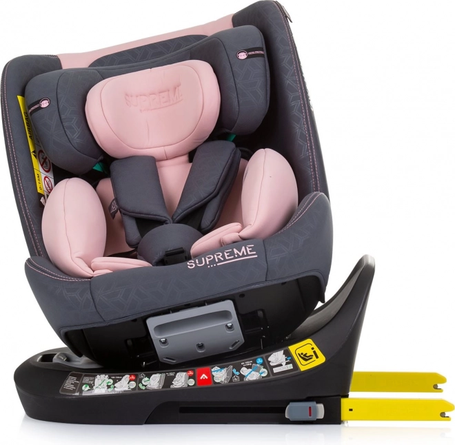 CHIPOLINO Autosedačka Supreme i-Size 40-150cm Isofix 360, Flamingo