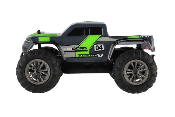 Auto RC pick up terénní plast 25cm 2,4GHZ na baterie šedo-zelený v krabici 32x14x18cm