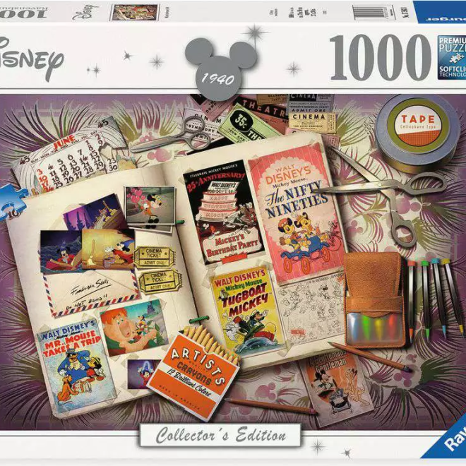 RAVENSBURGER Puzzle Disney: 1940 Mickeyho výročí 1000 dílků