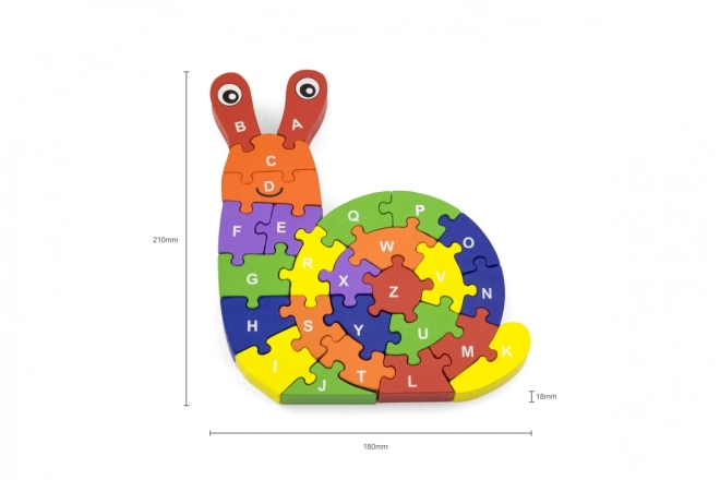 3D Puzzle - Šnek s písmenky