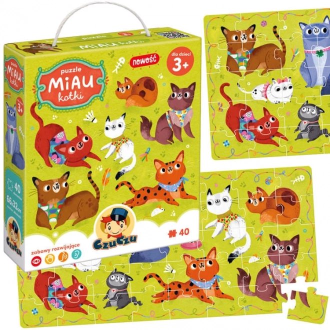 Puzzle Kočičky Miau 40 kusů