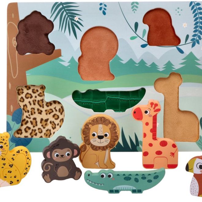 3D hmatové puzzle Safari zvířata