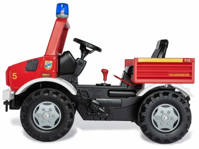 Dětský hasičský vůz Mercedes Unimog na pedály