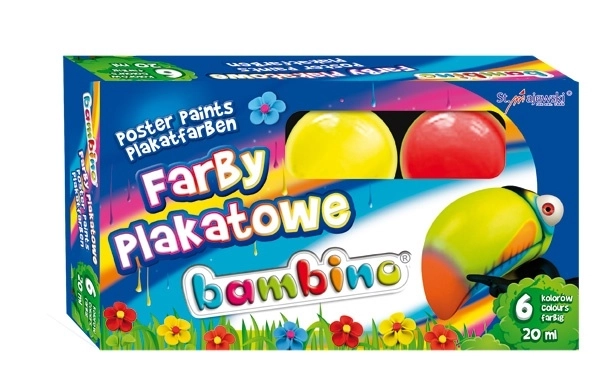 Temperové barvy Bambino - 6 kusů