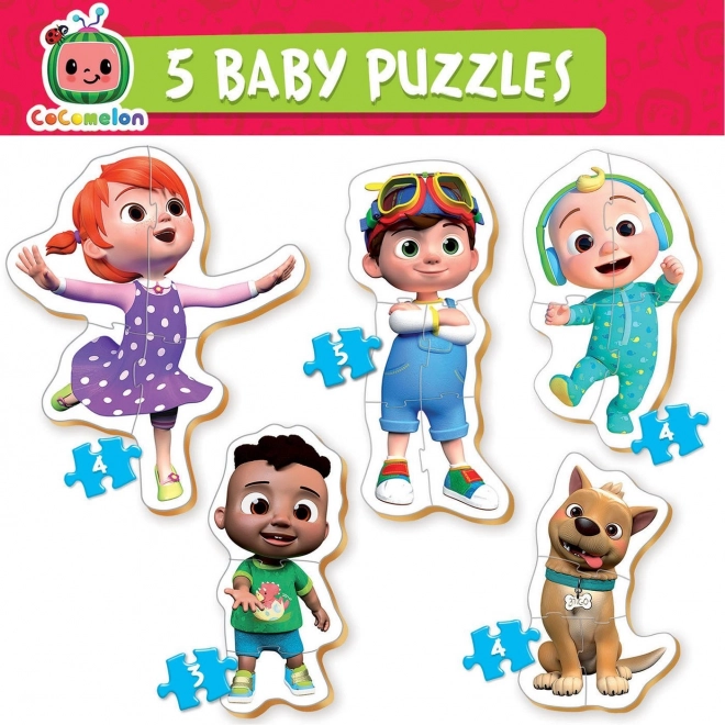 EDUCA Baby puzzle Cocomelon 5v1 (3-5 dílků)