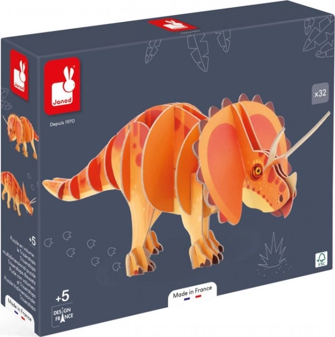 JANOD 3D puzzle Triceratops 32 dílků