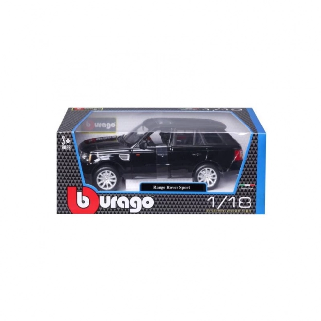 Model Bburago Range Rover Sport černý v měřítku 1:18