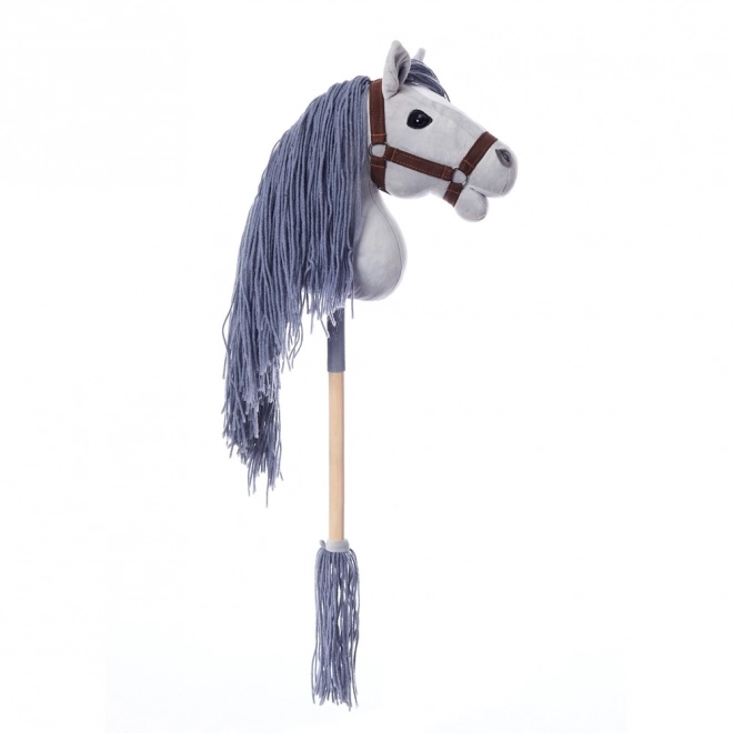 Hobby kůň HOPPIHORSE stick horse A3 šedý