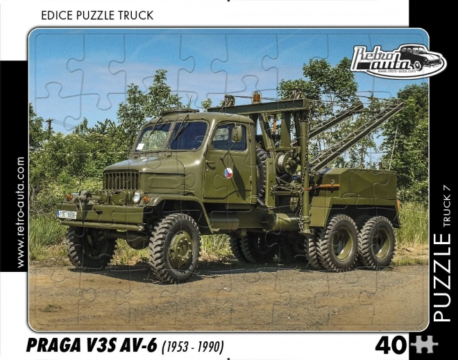 Retro puzzle Praga V3S AV-6 nákladní auto