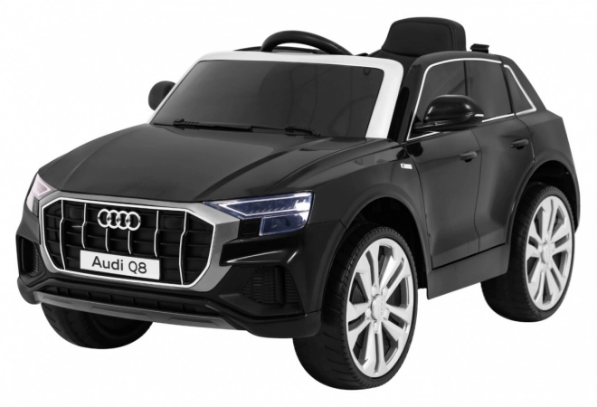 Audi Q8 Zvedák na baterii pro děti černý + dálkové ovládání + EVA + pomalý start + MP3 USB + LED dioda