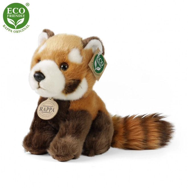 Plyšová panda červená sedící 18 cm ECO-FRIENDLY