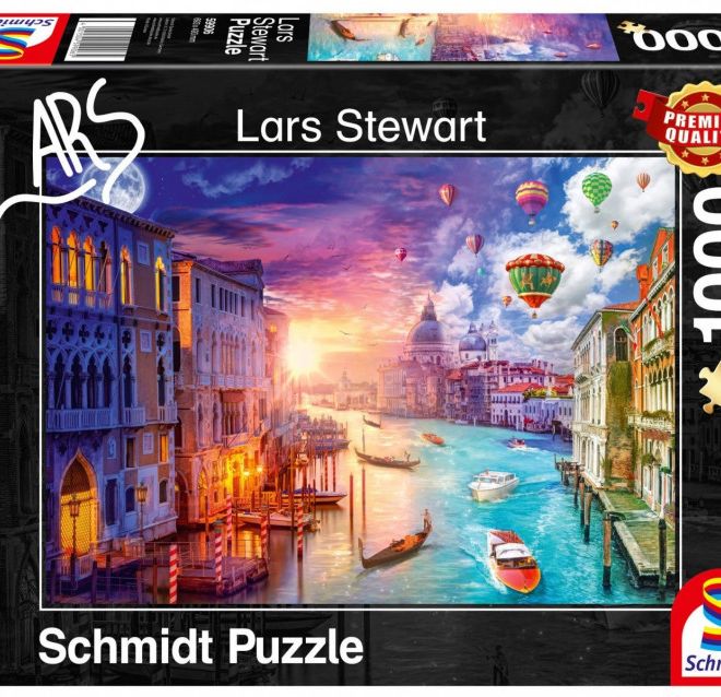 Puzzle 1000 prvků Lars Stewart Benátky (Den a noc)