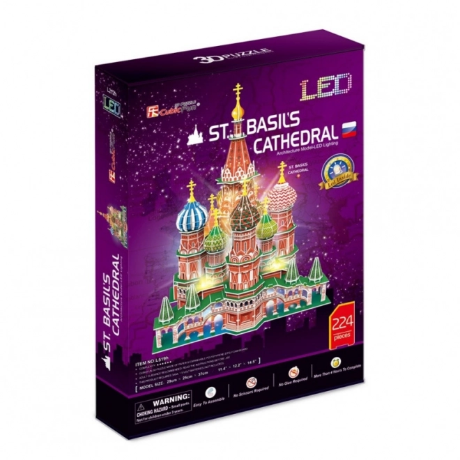 3D LED puzzle Katedrála sv. Basila