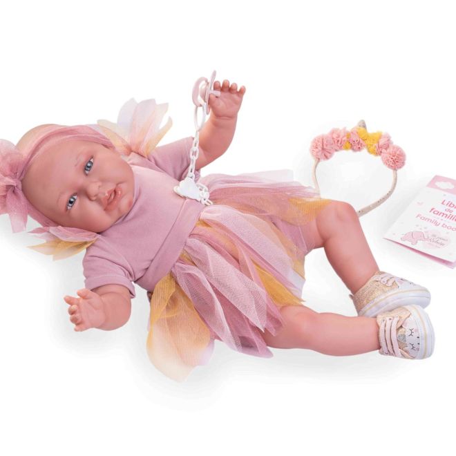 Antonio Juan 81275 Můj první REBORN DANIELA - realistická panenka miminko s měkkým látkovým tělem - 52 cm