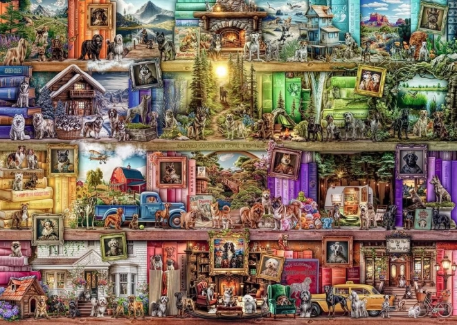 Puzzle Psí knihovna 1000 dílků od Ravensburger