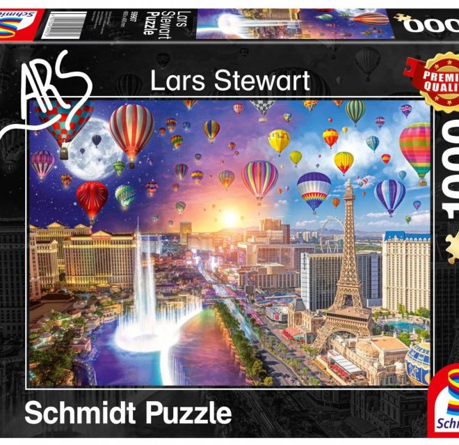 Puzzle Premium Quality 1000 dílků Lars Stewart Las Vegas (Den / Noc)