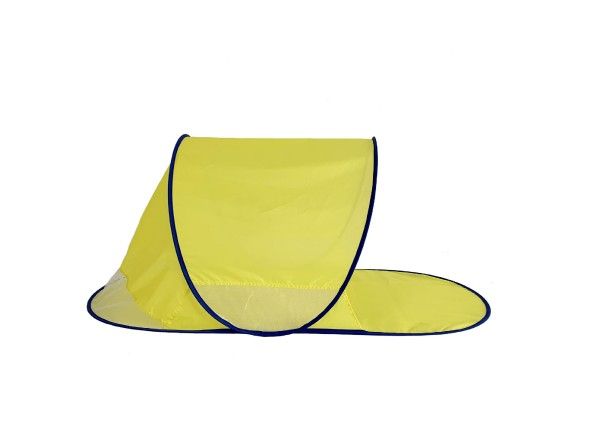 Stan plážový s UV filtrem 140x70x62cm samorozkládací polyester/kov ovál v látkové tašce – Modrý