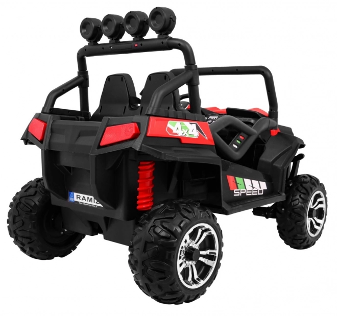 Grand Buggy Strong Lift pro děti Červená + pohon 4x4 + dálkové ovládání + nosič zavazadel + rádio MP3 + LED dioda