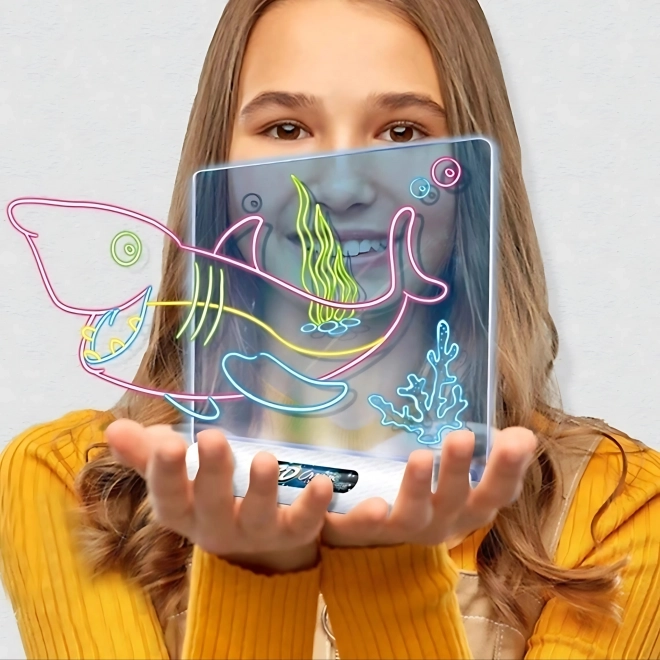 WOOPIE Magnetická 3D Tabule s LED Podsvícením pro Kreslení
