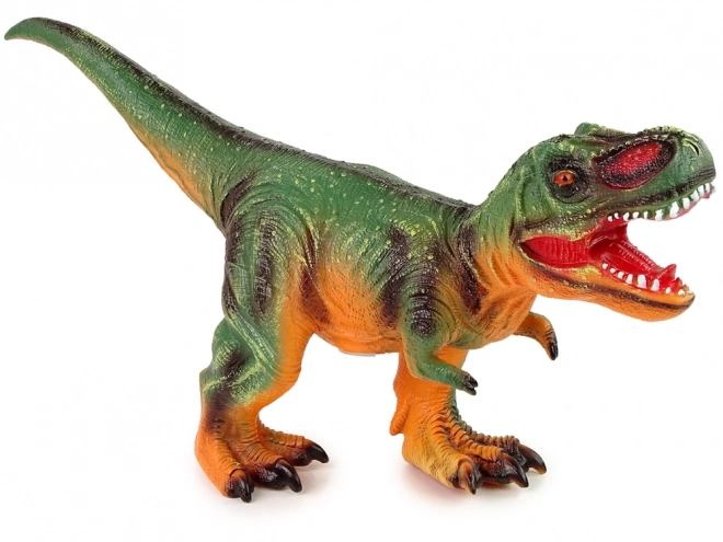 Velký dinosaurus Tyrannosaurus Rex Zelený a oranžový zvuk 60 cm dlouhý