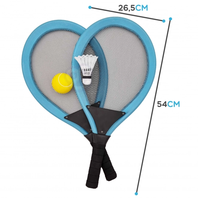 dětská sportovní sada raketek na tenis a badminton Woopie