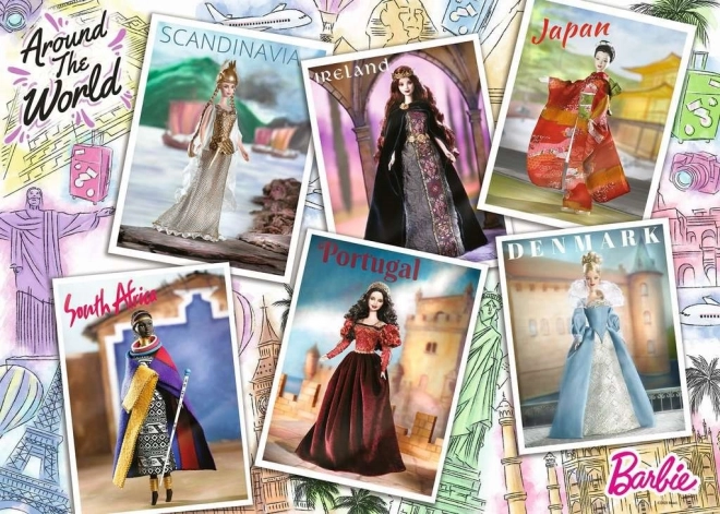 Puzzle RAVENSBURGER Barbie kolem světa 1000 dílků