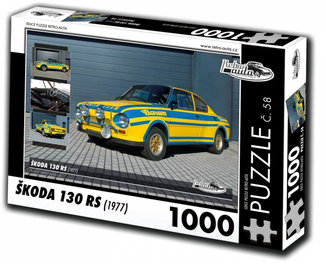 RETRO-AUTA Puzzle č. 58 Škoda 130 RS (1977) 1000 dílků