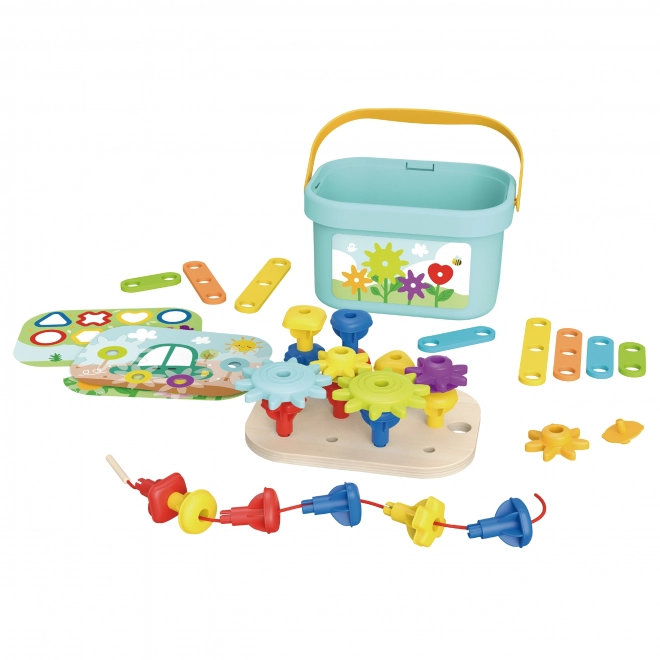 Montessori konstrukční box 12v1 WOOPIE GREEN