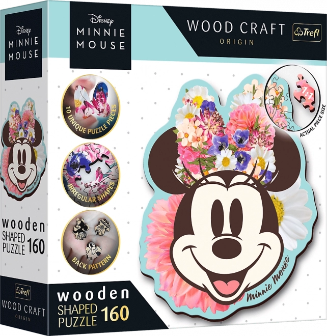 TREFL Wood Craft Origin puzzle Stylová Minnie 160 dílků