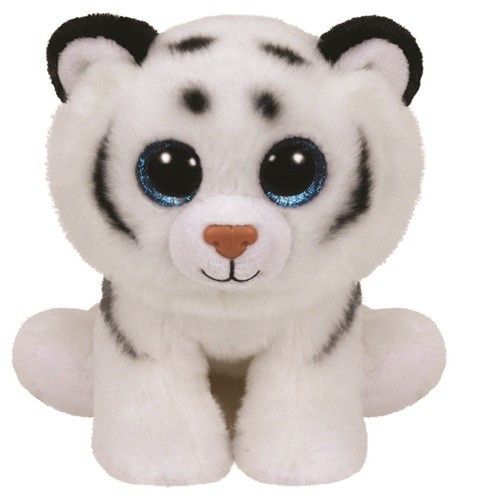 Beanie Babies TUNDRA maskot, 24 cm - bílý tygr