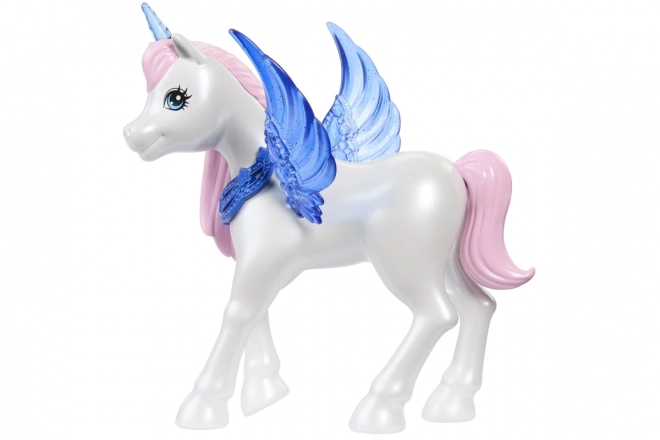Panenka Barbie princezna Sapphire + okřídlený jednorožec