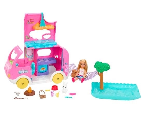 Barbie karavan s Chelsea a zvířátky