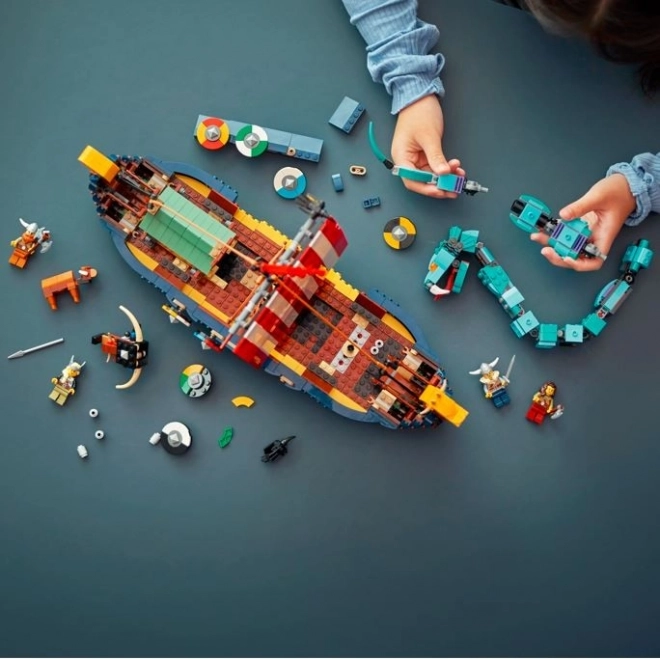 LEGO Creator 3v1 31131 Vikingská loď a mořský had