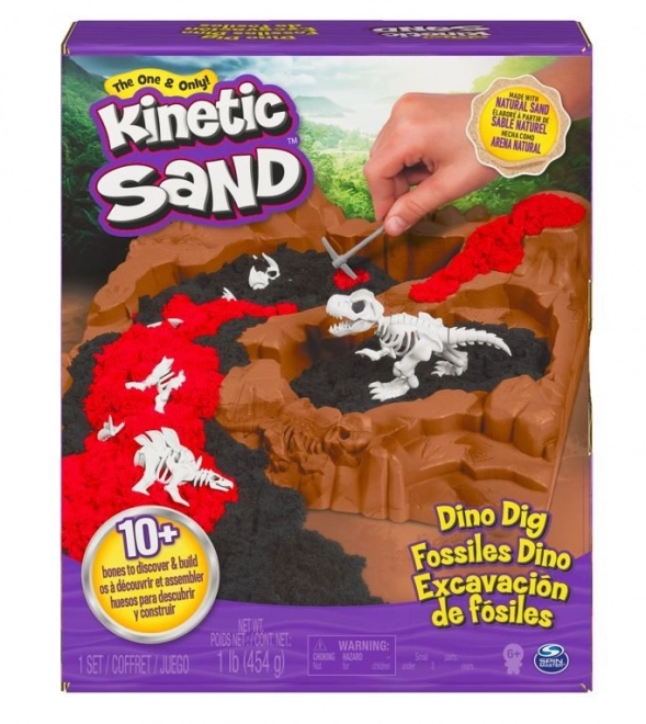 Kinetická sada na písek s příslušenstvím Dinosauří vykopávky