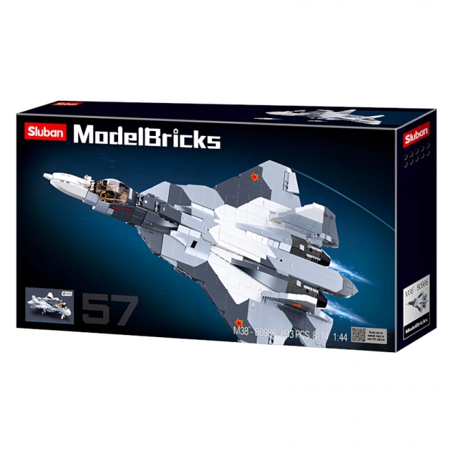 Sluban Model Bricks M38-B0986 Proudový stíhací letoun Su-57 2 v 1