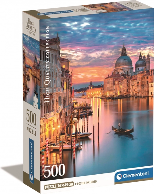 Puzzle 500 dílků Kompaktní osvětlené Benátky