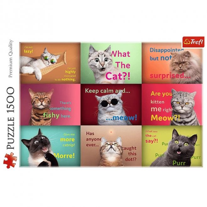Puzzle 1500 prvků Zábavné portréty koček