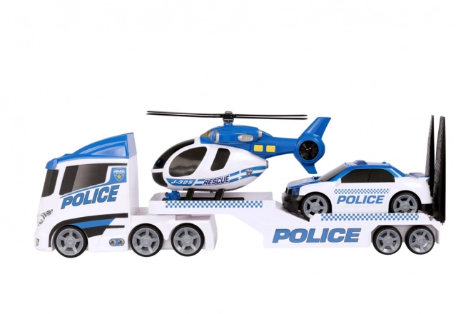 Teamsterz policejní přepravní sada s helikoptérou a zvukovými a světelnými efekty
