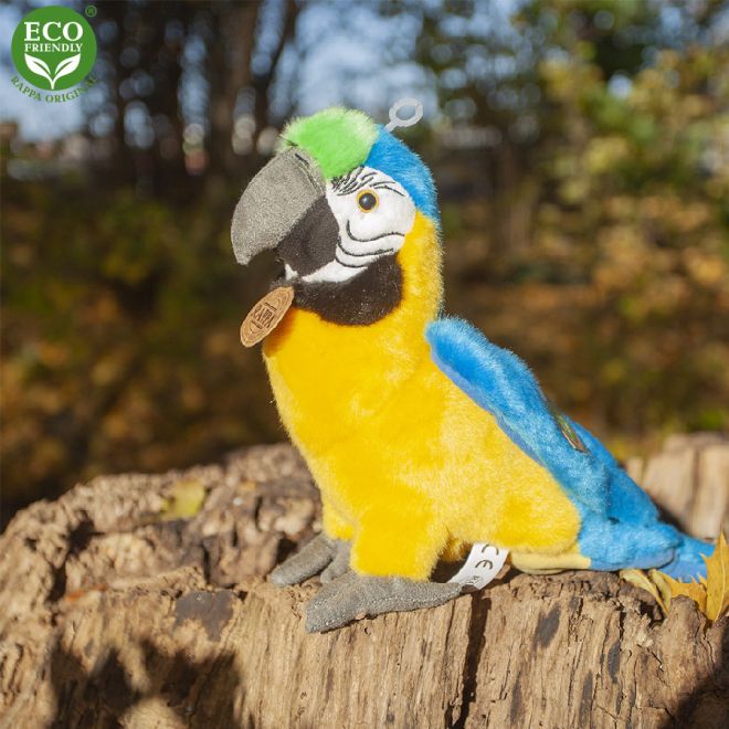 Rappa Plyšový papoušek modro-žlutý Ara Ararauna 24 cm ECO-FRIENDLY
