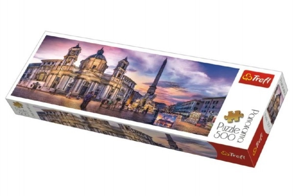 Panoramatické puzzle Piazza Navona, Řím 500 ks