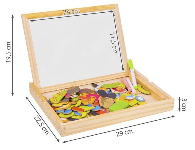 Dřevěná magnetická tabulka