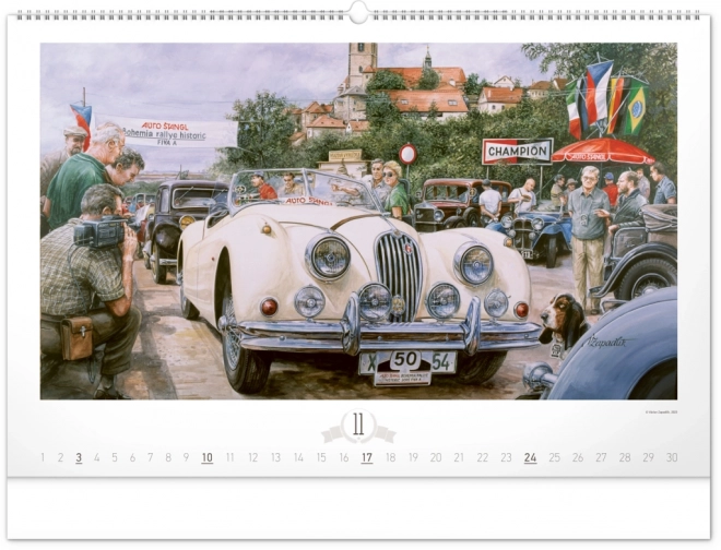 Nástěnný kalendář Oldtimers – Václav Zapadlík 2024, 64 × 42 cm