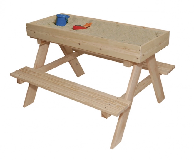 Zahradní nábytek pro děti stůl + 2 lavice pískoviště tabule úložný prostor 93 x 78 x 68 cm